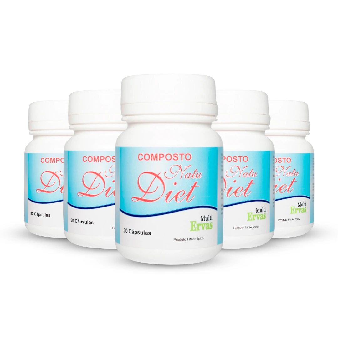 5 frascos do suplemento natu diet composto